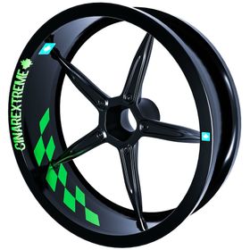 Çınar Extreme Gp Flag Damalı Orman Yeşili İç Jant Şeridi Sticker
