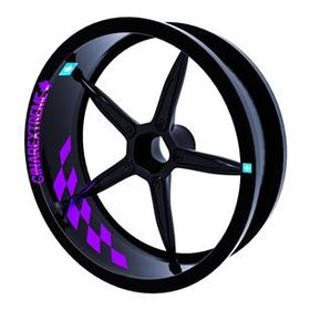 Çınar Extreme Gp Flag Damalı Patlıcan Moru İç Jant Şeridi Sticker