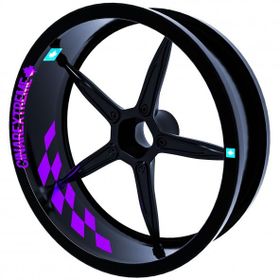 Çınar Extreme Gp Flag Damalı Patlıcan Moru İç Jant Şeridi Sticker