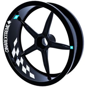 Çınar Extreme Gp Flag Damalı Reflektif Gri İç Jant Şeridi Sticker