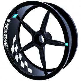 Çınar Extreme Gp Flag Damalı Reflektif Gri İç Jant Şeridi Sticker