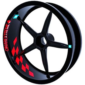 Çınar Extreme Gp Flag Damalı Reflektif Kırmızı İç Jant Şeridi Sticker
