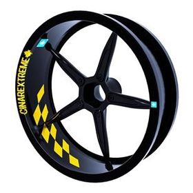 Çınar Extreme Gp Flag Damalı Reflektif Sarı İç Jant Şeridi Sticker