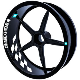 Çınar Extreme Gp Flag Damalı Süt Beyaz İç Jant Şeridi Sticker