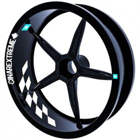 Çınar Extreme Gp Flag Damalı Süt Beyaz İç Jant Şeridi Sticker