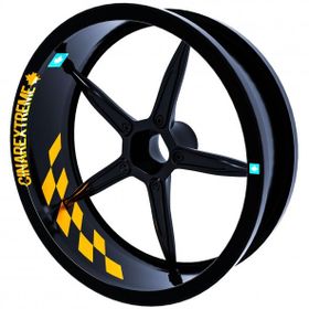 Çınar Extreme Gp Flag Damalı Taksi Sarısı İç Jant Şeridi Sticker
