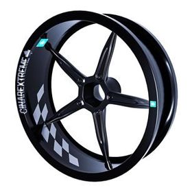 Çınar Extreme Gp Flag Damalı Taş Grisi İç Jant Şeridi Sticker
