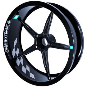 Çınar Extreme Gp Flag Damalı Taş Grisi İç Jant Şeridi Sticker
