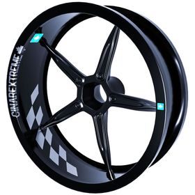 Çınar Extreme Gp Flag Damalı Taş Grisi İç Jant Şeridi Sticker