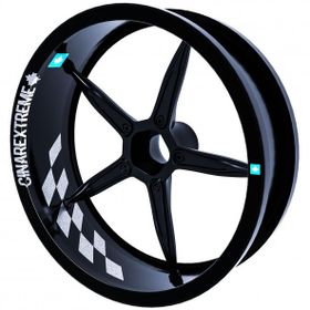 Çınar Extreme Gp Flag Damalı Yaldızlı Gümüş İç Jant Şeridi Sticker