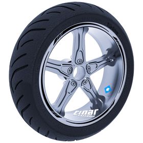 Çınar Extreme Jet Siyah 4 Parçalı Keskin Jant Şeridi Sticker