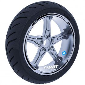 Çınar Extreme Jet Siyah 4 Parçalı Keskin Jant Şeridi Sticker