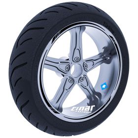 Çınar Extreme Jet Siyah 4 Parçalı Keskin Jant Şeridi Sticker