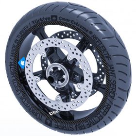Çınar Extreme Karbon Fiber Dokulu 4 Parçalı Kesikli Jant Şeridi Sticker