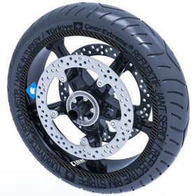 Çınar Extreme Karbon Fiber Dokulu 4 Parçalı Kesikli Jant Şeridi Sticker