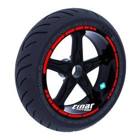 Çınar Extreme Moto GP Stili Bayrak Kırmızı Jant Şeridi Sticker