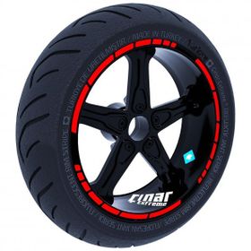 Çınar Extreme Moto GP Stili Bayrak Kırmızı Jant Şeridi Sticker