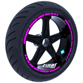 Çınar Extreme Moto GP Stili Gül Pembesi Jant Şeridi Sticker