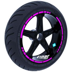 Çınar Extreme Moto GP Stili Gül Pembesi Jant Şeridi Sticker