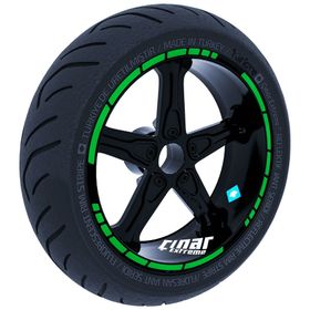 Çınar Extreme Moto GP Stili Orman Yeşili Jant Şeridi Sticker