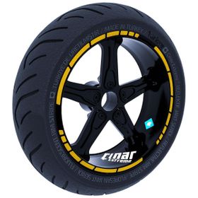Çınar Extreme Moto GP Stili Yaldızlı Gold Jant Şeridi Sticker