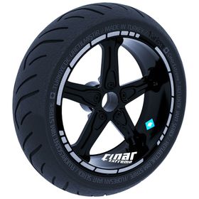 Çınar Extreme Moto GP Stili Yaldızlı Gümüş Jant Şeridi Sticker
