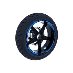 Çınar Extreme Moto GP Yarış Bayraklı Azur Mavi Jant Şeridi Sticker