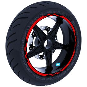 Çınar Extreme Moto GP Yarış Bayraklı Bayrak Kırmızı Jant Şeridi Sticker