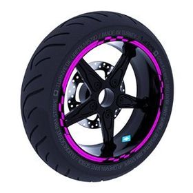 Çınar Extreme Moto GP Yarış Bayraklı Gül Pembesi Jant Şeridi Sticker