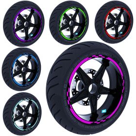 Çınar Extreme Moto Gp Yarış Bayraklı Jant Şeridi Sticker Reflektif Floresan Renkler