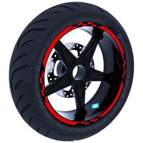 Çınar Extreme Moto Gp Yarış Bayraklı Jant Şeridi Sticker Reflektif Floresan Renkler