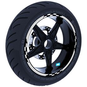 Çınar Extreme Moto Gp Yarış Bayraklı Jant Şeridi Sticker Reflektif Floresan Renkler