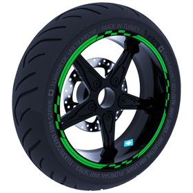Çınar Extreme Moto Gp Yarış Bayraklı Jant Şeridi Sticker Reflektif Floresan Renkler