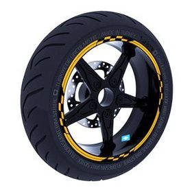Çınar Extreme Moto GP Yarış Bayraklı Limon Sarısı Jant Şeridi Sticker