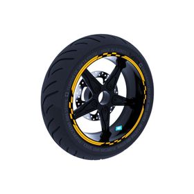 Çınar Extreme Moto GP Yarış Bayraklı Limon Sarısı Jant Şeridi Sticker