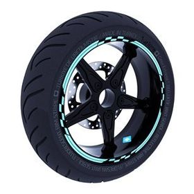 Çınar Extreme Moto GP Yarış Bayraklı Nane Yeşili Jant Şeridi Sticker