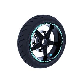 Çınar Extreme Moto GP Yarış Bayraklı Nane Yeşili Jant Şeridi Sticker