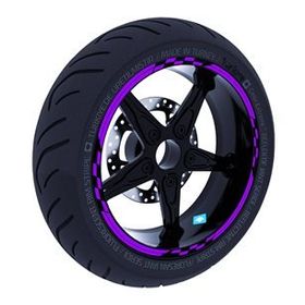 Çınar Extreme Moto GP Yarış Bayraklı Patlıcan Moru Jant Şeridi Sticker