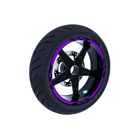 Çınar Extreme Moto GP Yarış Bayraklı Patlıcan Moru Jant Şeridi Sticker