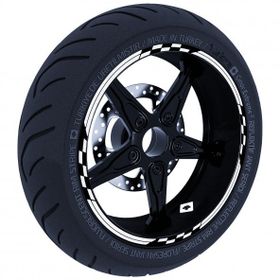 Çınar Extreme Moto GP Yarış Bayraklı Reflektif Gri Jant Şeridi Sticker