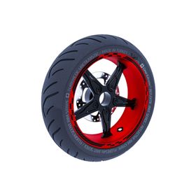 Çınar Extreme Moto GP Yarış Bayraklı Siyah Karbon Fiber Dokulu Jant Şeridi Sticker