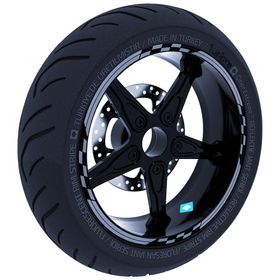 Çınar Extreme Moto GP Yarış Bayraklı Taş Grisi Jant Şeridi Sticker