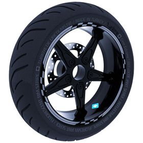 Çınar Extreme Moto GP Yarış Bayraklı Taş Grisi Jant Şeridi Sticker