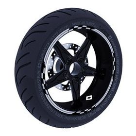 Çınar Extreme Moto GP Yarış Bayraklı Yaldızlı Gümüş Jant Şeridi Sticker