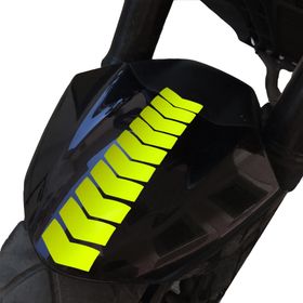 Çınar Extreme Ok Tasarımlı Floresan Sarı Çamurluk Kask Sticker