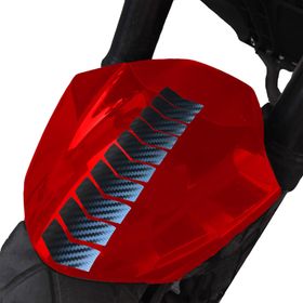 Çınar Extreme Ok Tasarımlı Siyah Karbon Fiber Dokulu Çamurluk Kask Sticker