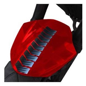 Çınar Extreme Ok Tasarımlı Siyah Karbon Fiber Dokulu Çamurluk Kask Sticker