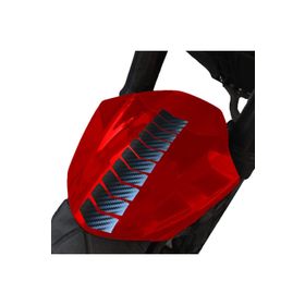 Çınar Extreme Ok Tasarımlı Siyah Karbon Fiber Dokulu Çamurluk Kask Sticker