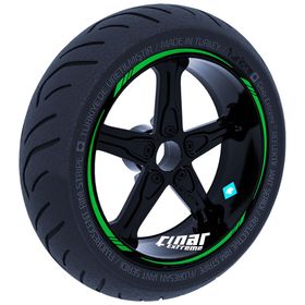 Çınar Extreme Orman Yeşili 4 Parçalı Keskin Jant Şeridi Sticker
