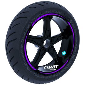 Çınar Extreme Patlıcan Moru 4 Parçalı Keskin Jant Şeridi Sticker